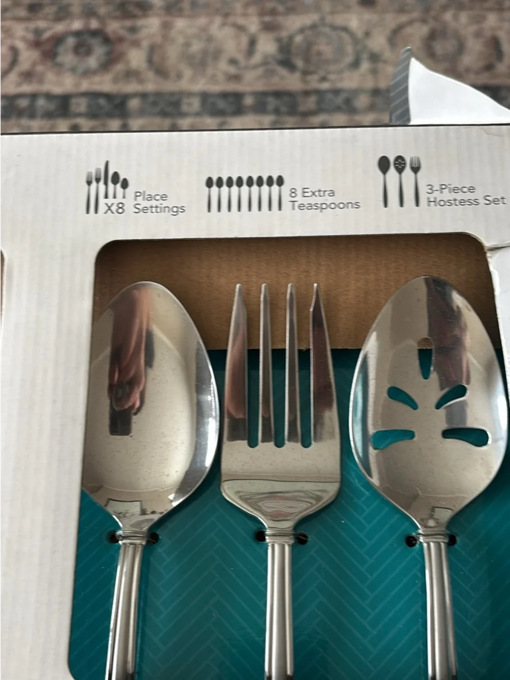 International Capri Frost 51-Piece Stainless Steel Flatware Set - missing 3 PCs